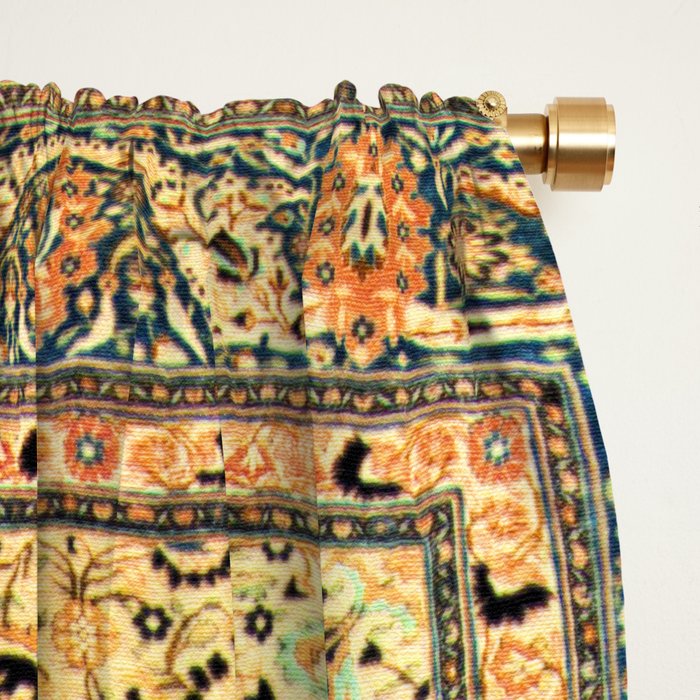 Mohtashem Kashan Vintage Persian Rug Print Window Curtain Gallery Image 2