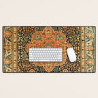 Mohtashem Kashan Vintage Persian Rug Print Desk Mat Gallery Image 1