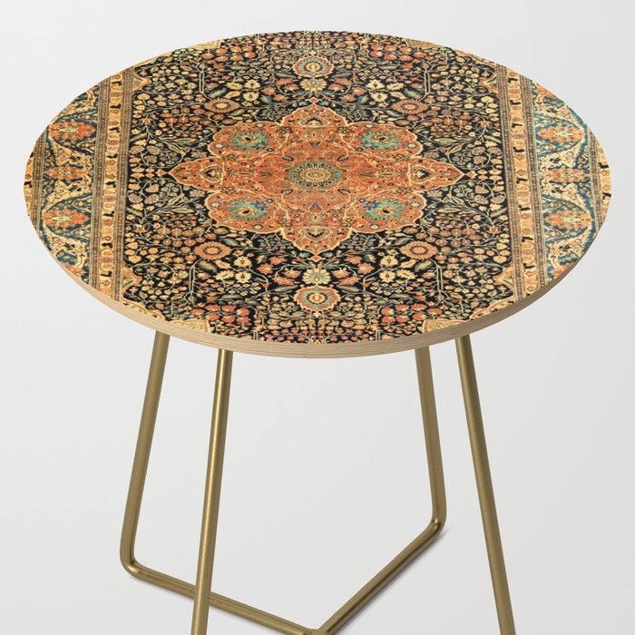 Mohtashem Kashan Vintage Persian Rug Print Side Table Gallery Image 2
