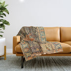 Mohtashem Kashan Vintage Persian Rug Print Throw Blanket Gallery Image 1