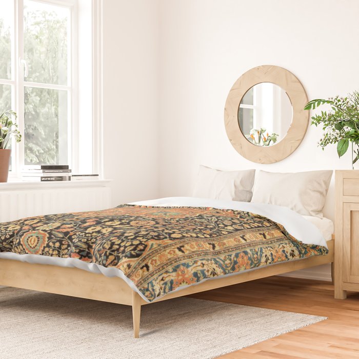 Mohtashem Kashan Vintage Persian Rug Print Duvet Cover Gallery Image 2
