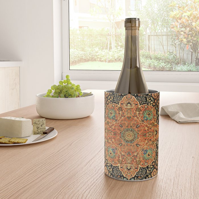 Mohtashem Kashan Vintage Persian Rug Print Wine Chiller Gallery Image 4