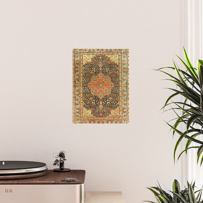 Mohtashem Kashan Vintage Persian Rug Print Poster Gallery Image 2