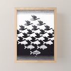 "Sky and Water I" by M.C. Escher Mini Art Print Gallery Image 1