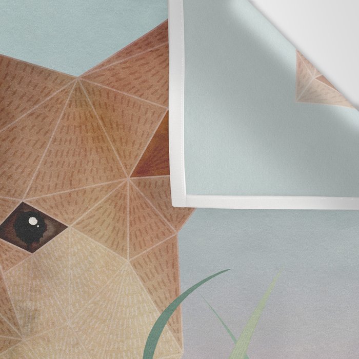 Happy Shiba in the Grass (Sunrise Dog) Wall Tapestry Gallery Image 3