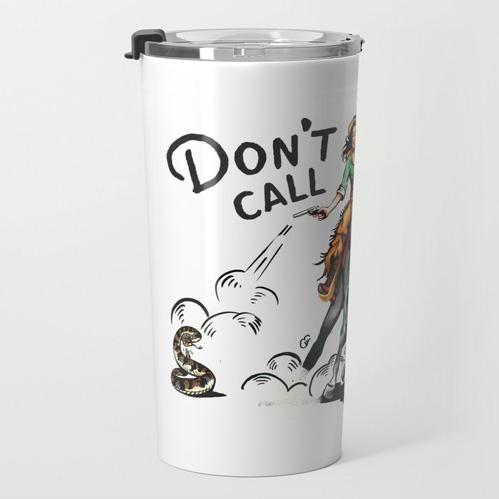 Don't Call Me Honey Retro Cowgirl On Horseback V.1 Travel Mug Gallery Image 3