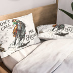 Don't Call Me Honey Retro Cowgirl On Horseback V.1 Pillow Sham Gallery Image 2