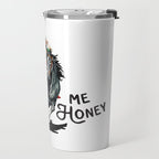 Don't Call Me Honey Retro Cowgirl On Horseback V.1 Travel Mug Gallery Image 2