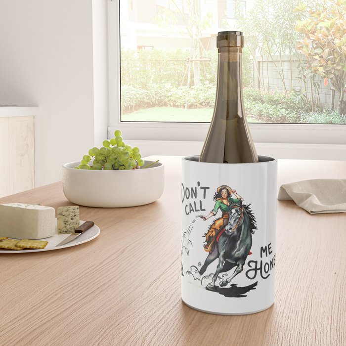 Don't Call Me Honey Retro Cowgirl On Horseback V.1 Wine Chiller Gallery Image 4