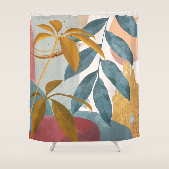 Abstract Tropical Art XIII Shower Curtain Gallery Image 1
