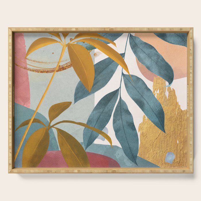 Abstract Tropical Art XIII Serving Tray Gallery Image 1