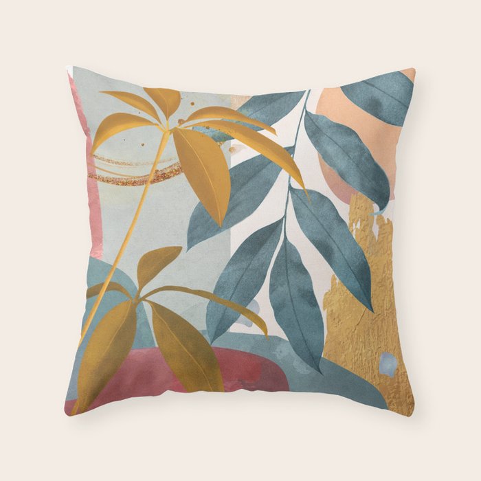 Abstract Tropical Art XIII Throw Pillow Gallery Image 1