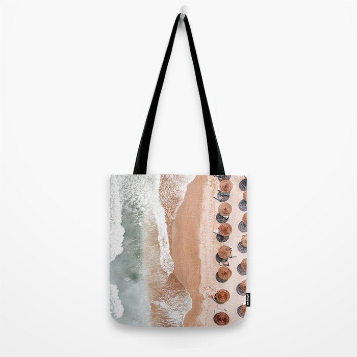 Aerial Beach Print, Beach Photography, Aerial Photography, Blue Ocean Print, Sea Beach Print Tote Bag Gallery Image 2