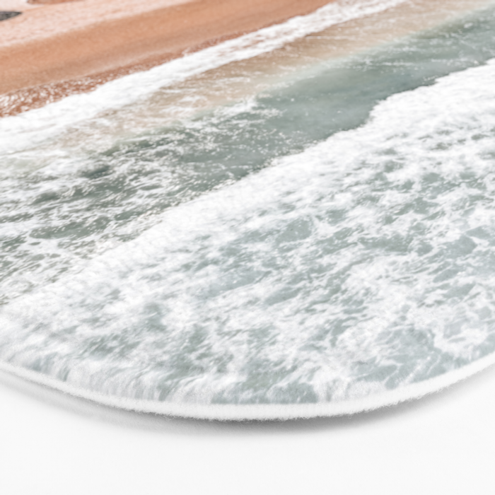 Aerial Beach Print, Beach Photography, Aerial Photography, Blue Ocean Print, Sea Beach Print Bath Mat Gallery Image 3