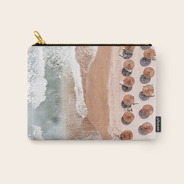 Aerial Beach Print, Beach Photography, Aerial Photography, Blue Ocean Print, Sea Beach Print Carry All Pouch Gallery Image 1