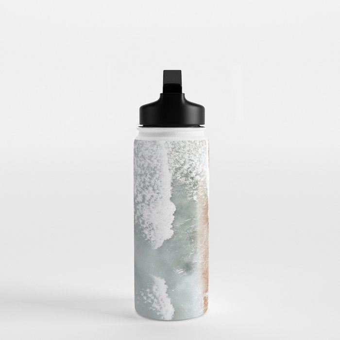 Aerial Beach Print, Beach Photography, Aerial Photography, Blue Ocean Print, Sea Beach Print Water Bottle Gallery Image 3