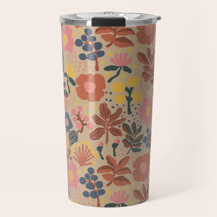 Red blooming Travel Mug Gallery Image 1