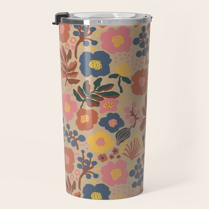 Red blooming Travel Mug Gallery Image 3