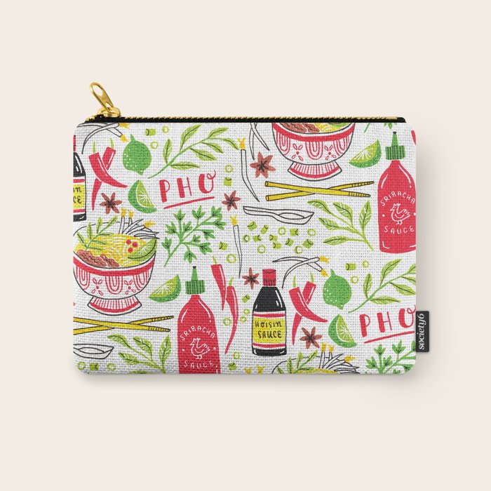 Vietnamese Pho Soup Sriracha Carry All Pouch Gallery Image 1