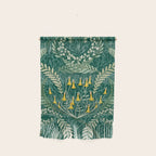 Woodland soil Morris style shining emerald Wall Hanging Gallery Image 1
