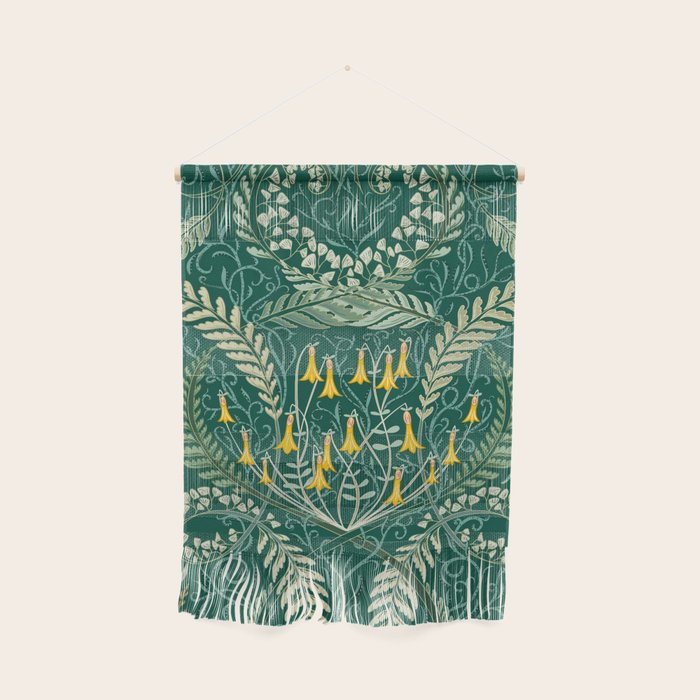 Woodland soil Morris style shining emerald Wall Hanging Gallery Image 1