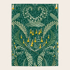 Woodland soil Morris style shining emerald Poster Gallery Image 4
