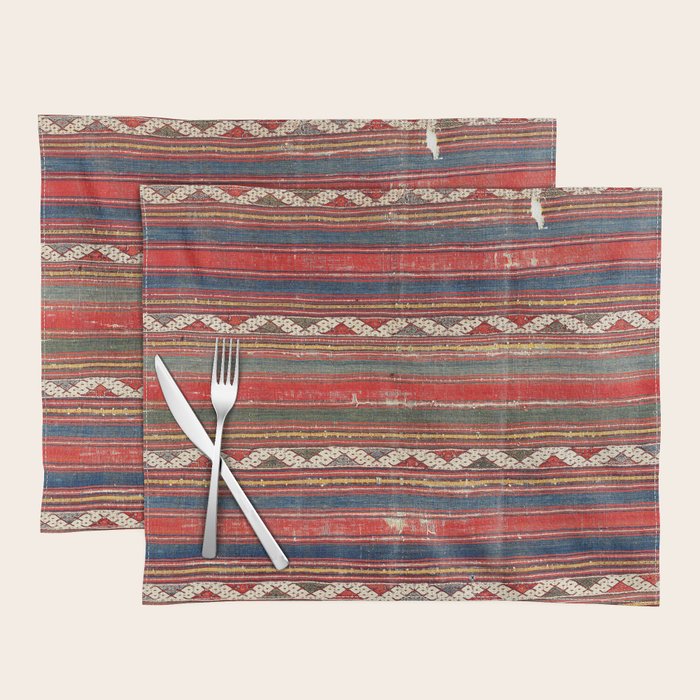 Denizli West Anatolian Kilim Print Placemat Gallery Image 1