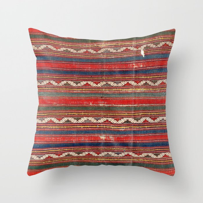 Denizli West Anatolian Kilim Print Throw Pillow Gallery Image 1