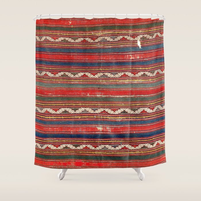 Denizli West Anatolian Kilim Print Shower Curtain Gallery Image 1