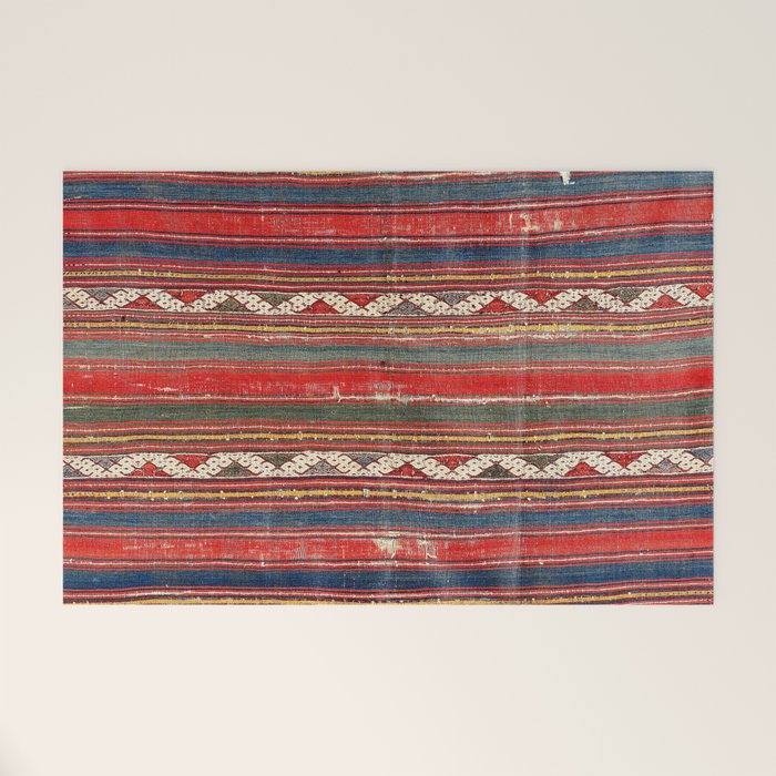 Denizli West Anatolian Kilim Print Welcome Mat Gallery Image 1