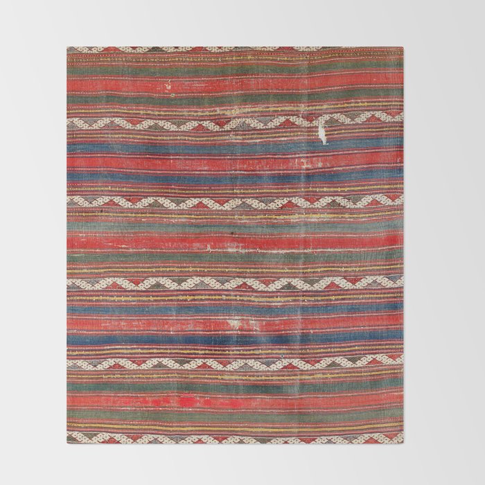 Denizli West Anatolian Kilim Print Throw Blanket Gallery Image 2