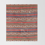 Denizli West Anatolian Kilim Print Throw Blanket Gallery Image 2