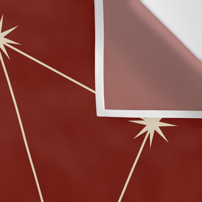 Libra Zodiac Star Constellation Line Art Ruby Red Wall Tapestry Gallery Image 3