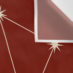 Libra Zodiac Star Constellation Line Art Ruby Red Wall Tapestry Gallery Image 3