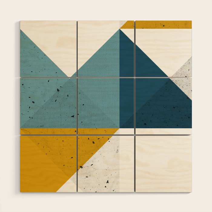 Modern Geometric 19 Wood Wall Art Gallery Image 1