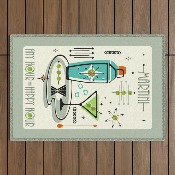 Atomic Martini ©studioxtine Outdoor Rug Gallery Image 1