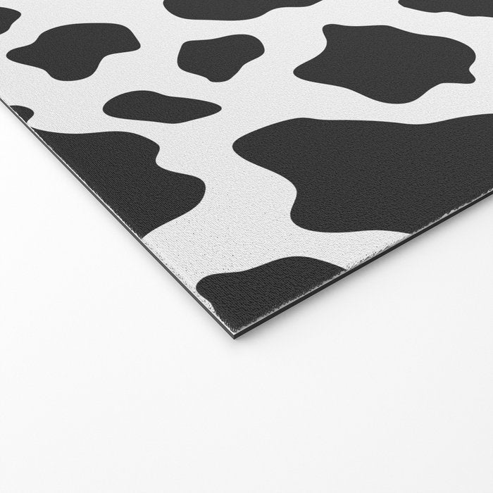 Black and White Cow Print Welcome Mat Gallery Image 2