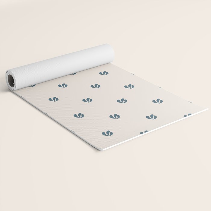 Leafy pattern - teal Yoga Mat Gallery Image 2