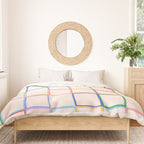 Pastel Color Square Pattern Checkered Duvet Cover Gallery Image 3
