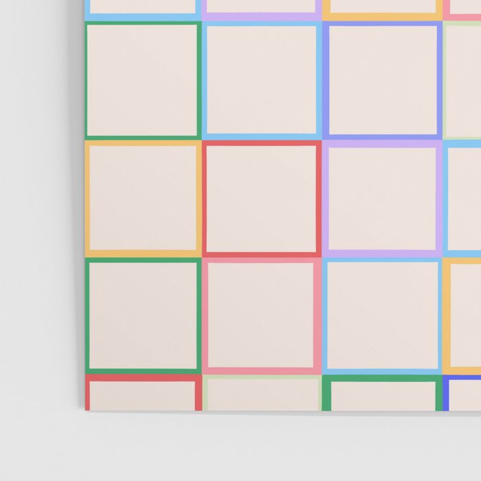Pastel Color Square Pattern Checkered Poster Gallery Image 3