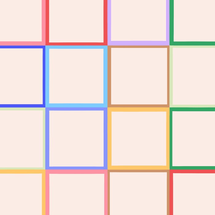 Pastel Color Square Pattern Checkered Coffee Mug Gallery Image 2