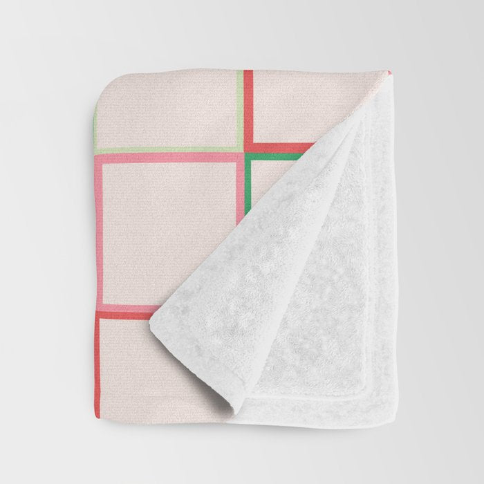 Pastel Color Square Pattern Checkered Throw Blanket Gallery Image 3