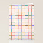 Pastel Color Square Pattern Checkered Stationery Card Gallery Image 2