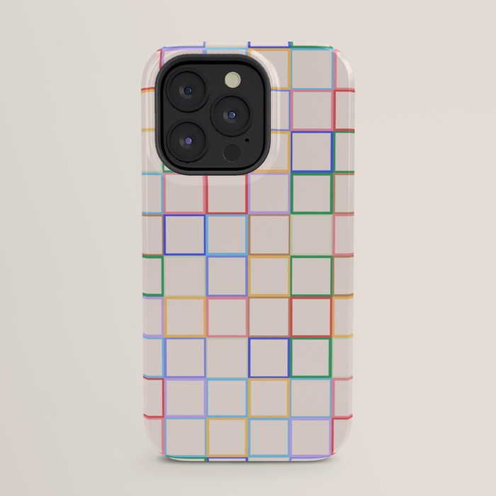 Pastel Color Square Pattern Checkered iPhone Case Gallery Image 31