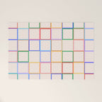 Pastel Color Square Pattern Checkered Welcome Mat Gallery Image 1