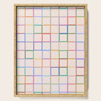 Pastel Color Square Pattern Checkered Serving Tray Gallery Image 1