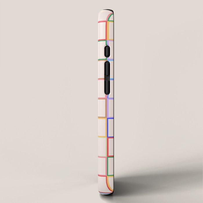 Pastel Color Square Pattern Checkered iPhone Case Gallery Image 2