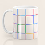 Pastel Color Square Pattern Checkered Coffee Mug Gallery Image 3