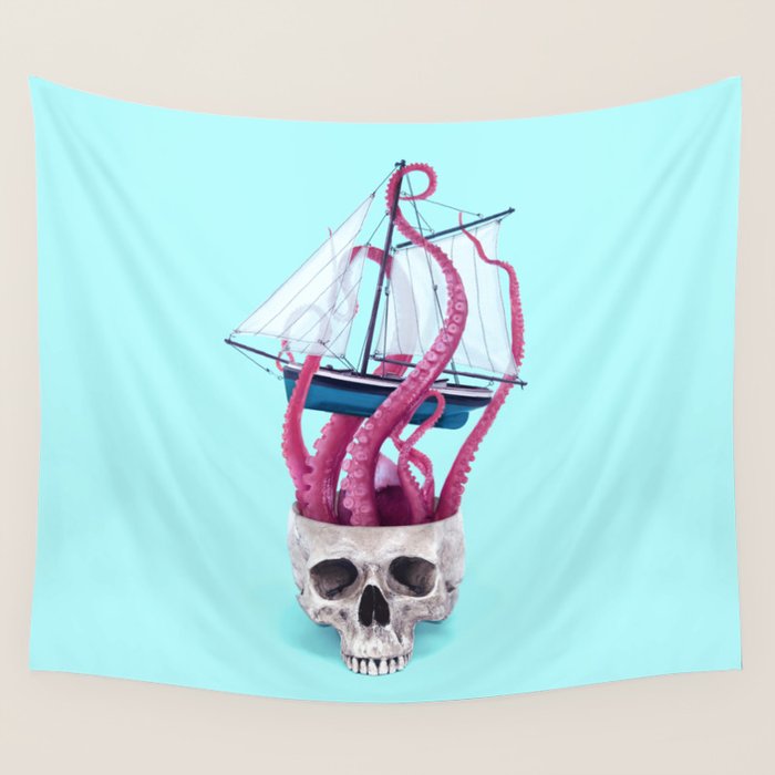 RELEASE THE KRAKEN Wall Tapestry Gallery Image 1
