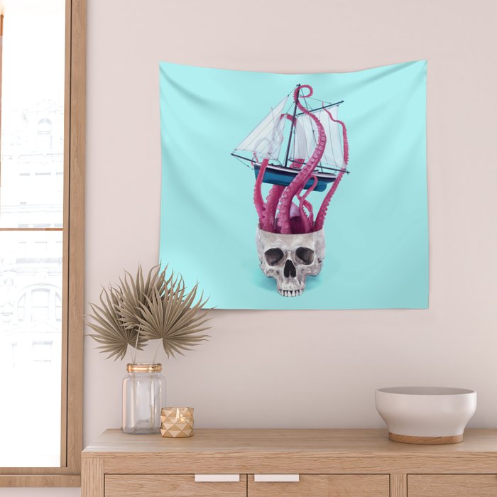 RELEASE THE KRAKEN Wall Tapestry Gallery Image 2